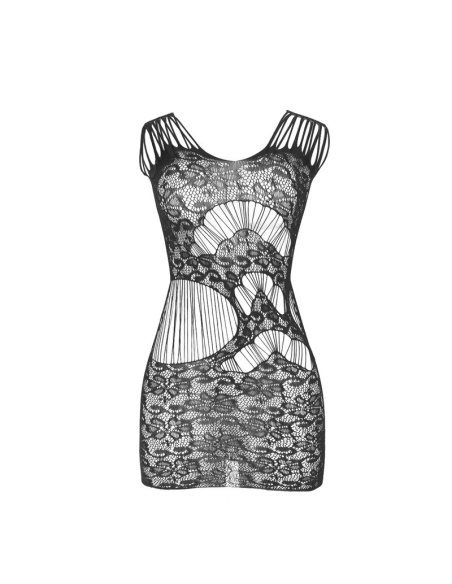 SUBBLIME - 951771 VESTIDO LARGO ESPALDA ABIERTA DE REJILLA NEGRO TALLA ÚNICA