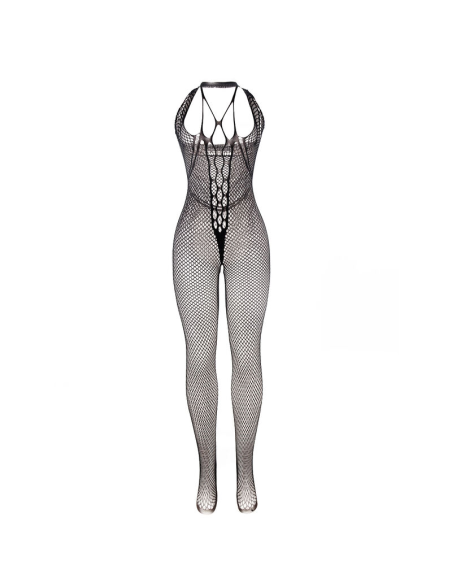 SUBBLIME - 951788 BODYSTOCKING LARGO DE REJILLA TIRANTES EN PECHO Y ESPALDA NEGRO TALLA ÚNICA