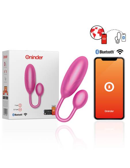 ONINDER - DENVER HUEVO VIBRADOR ROSA 7 X 2.7 CM - APP GRATUITA