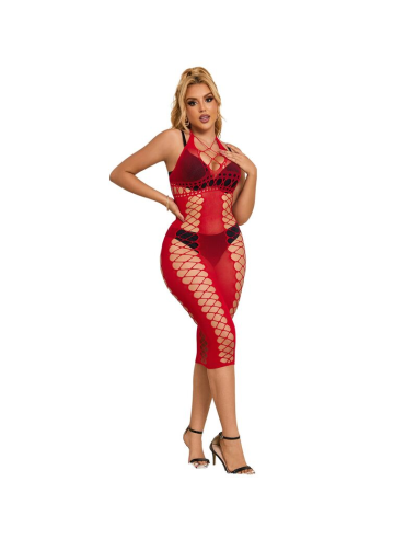 SUBBLIME - 952327 VESTIDO DE REJILLA LARGO ROJO TALLA ÚNICA
