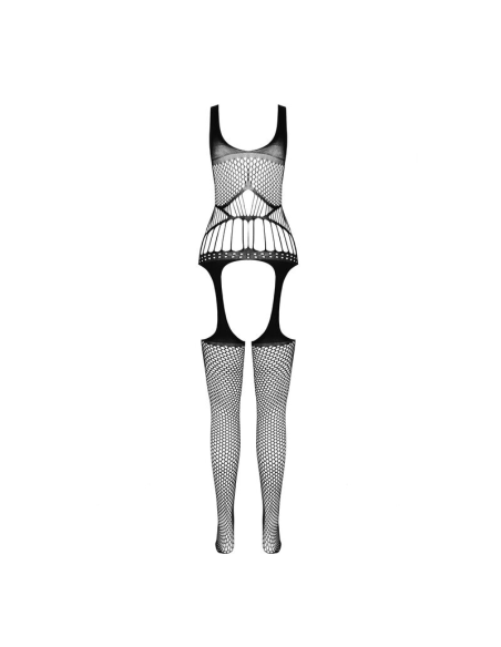 PASSION - BS 106 BODYSTOCKING BLANCO TALLA ÚNICA