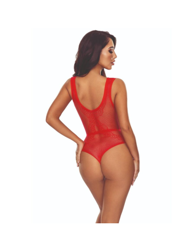 PASSION - BS115 BODYSTOCKING REJILLA ROJO