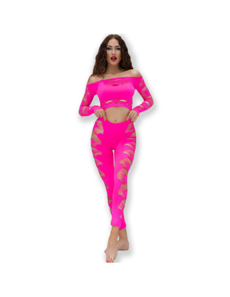 CHILIROSE - CR 4632 TOP and PANTALON FUCSIA S-L