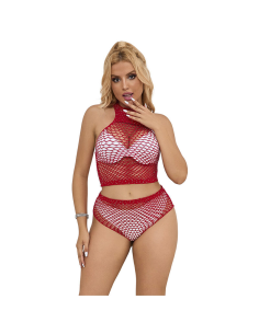 SUBBLIME - 952402 SET DE REJILLA CON BRILLANTES ROJO TALLA ÚNICA