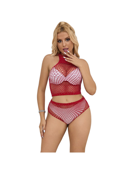 SUBBLIME - 952402 SET DE REJILLA CON BRILLANTES ROJO TALLA ÚNICA
