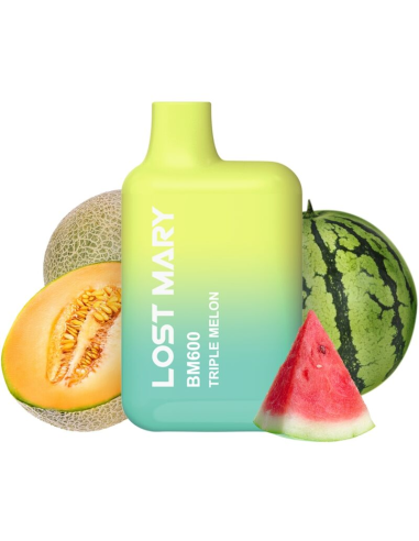 LOST MARY - BM600 VAPER NICOTINA 2 DESECHABLE SABOR TRIPLE MELÓN