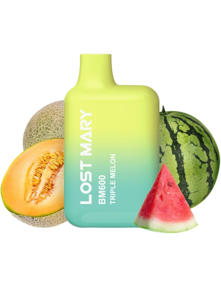 LOST MARY - BM600 VAPER NICOTINA 2 DESECHABLE SABOR TRIPLE MELÓN