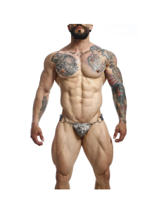 MOB - DNGEON JOCKSTRAP A PRESIÓN GRIS TALLA ÚNICA