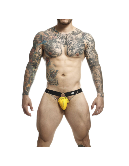 MOB - DNGEON JOCKSTRAP AMARILLO CON CADENAS TALLA ÚNICA