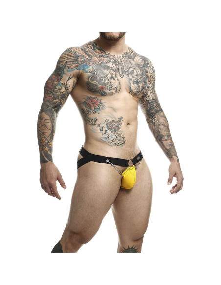 MOB - DNGEON JOCKSTRAP AMARILLO CON CADENAS TALLA ÚNICA