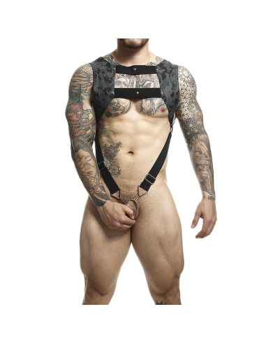 MOB - DNGEON ARNÉS CON ANILLO PLATEADO PARA EL PENE TALLA ÚNICAS