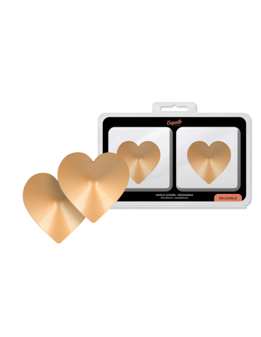 COQUETTE CHIC DESIRE - CUBRE PEZONES METAL CORAZONES DORADOS