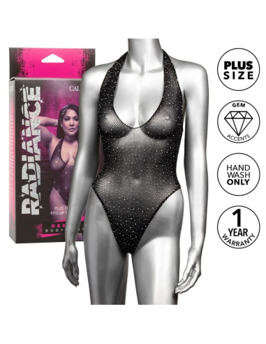 CALEXOTICS - RADIANCE BODY CON ESCOTE EN V PROFUNDO PEDRERÍA TALLA GRANDE
