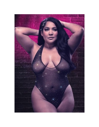 CALEXOTICS - RADIANCE BODY CON ESCOTE EN V PROFUNDO PEDRERÍA TALLA GRANDE