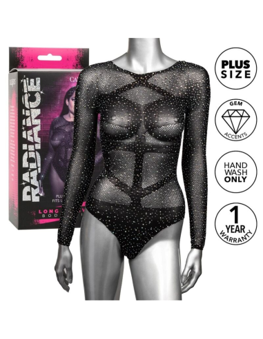 CALEXOTICS - RADIANCE BODY DE MANGA LARGA PEDRERÍA TALLA GRANDE