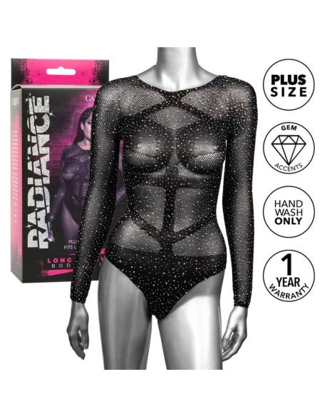 CALEXOTICS - RADIANCE BODY DE MANGA LARGA PEDRERÍA TALLA GRANDE