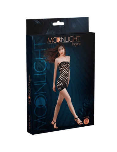 MOONLIGHT - MODELO 17 VESTIDO REJILLA NEGRO TALLA ÚNICA