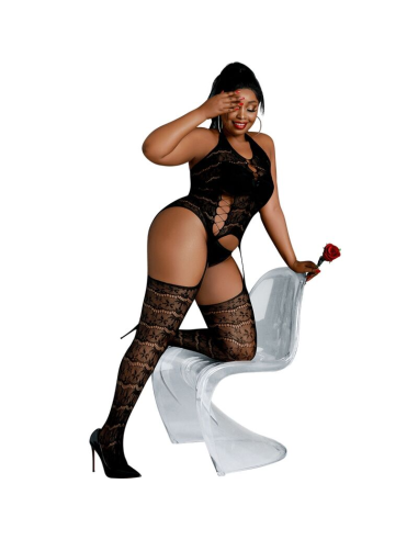 MOONLIGHT - MODELO 2 BODYSTOCKING NEGRO TALLA ÚNICA - PLUS SIZE