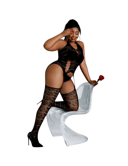MOONLIGHT - MODELO 2 BODYSTOCKING NEGRO TALLA ÚNICA - PLUS SIZE