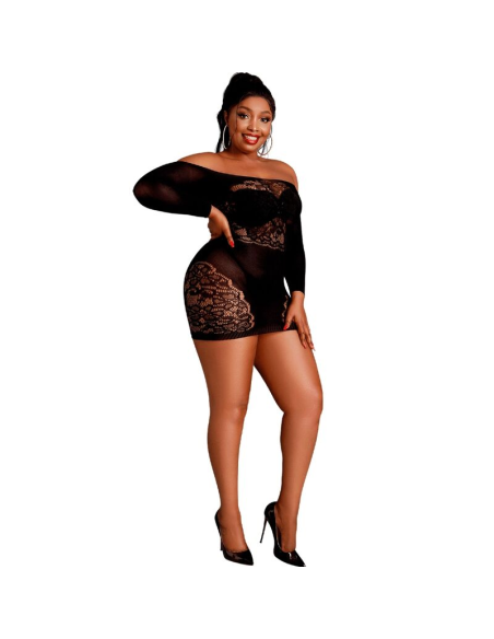 MOONLIGHT - MODELO 7 VESTIDO MANGA LARGA NEGRO TALLA ÚNICA - PLUS SIZE