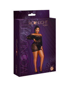 MOONLIGHT - MODELO 7 VESTIDO MANGA LARGA NEGRO TALLA ÚNICA - PLUS SIZE