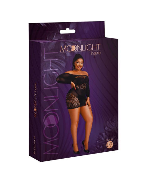 MOONLIGHT - MODELO 7 VESTIDO MANGA LARGA NEGRO TALLA ÚNICA - PLUS SIZE