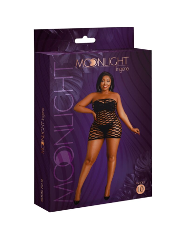 MOONLIGHT - MODELO 10 VESTIDO REJILLA NEGRO TALLA ÚNICA - PLUS SIZE