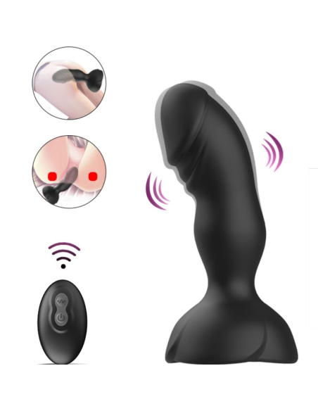 ARMONY - EXTREME A BLOOM ROSA VIBRADOR and PLUG ANAL CONTROL REMOTO NEGRO