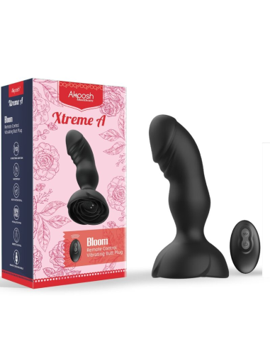 ARMONY - EXTREME A BLOOM ROSA VIBRADOR and PLUG ANAL CONTROL REMOTO NEGRO