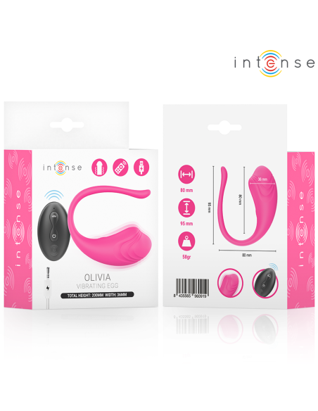 INTENSE - OLIVIA HUEVO VIBRADOR ROSA CONTROL REMOTO