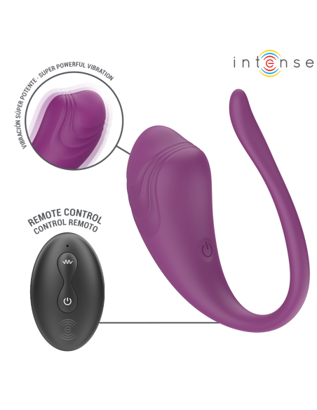 INTENSE - OLIVIA HUEVO VIBRADOR MORADO CONTROL REMOTO