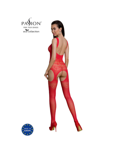 PASSION - ECO COLLECTION BODYSTOCKING ECO BS005 ROJO