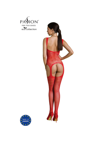 PASSION - ECO COLLECTION BODYSTOCKING ECO BS008 ROJO