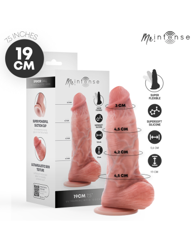 MR INTENSE - SMALL SPENCER DILDO SILICONA 19 CM -Ø- 4.5 CM
