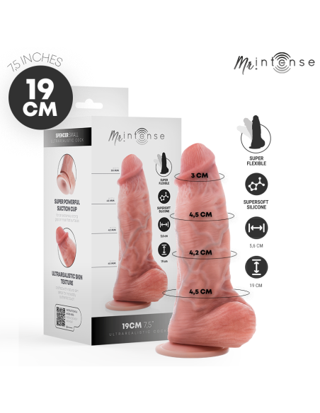 MR INTENSE - SMALL SPENCER DILDO SILICONA 19 CM -Ø- 4.5 CM