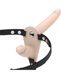 FETISH SUBMISSIVE HARNESS - DOBLE PENETRACIÓN VIBRADOR FLESH UP
