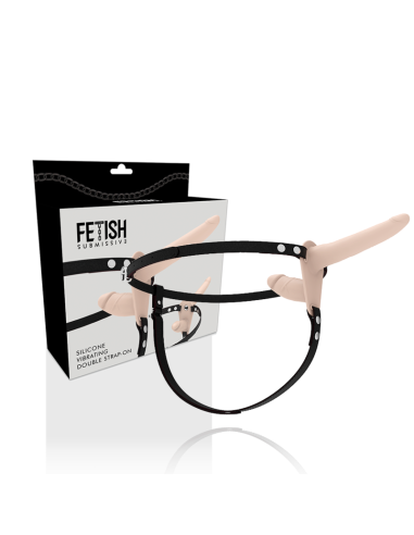 FETISH SUBMISSIVE HARNESS - DOBLE PENETRACIÓN VIBRADOR FLESH UP