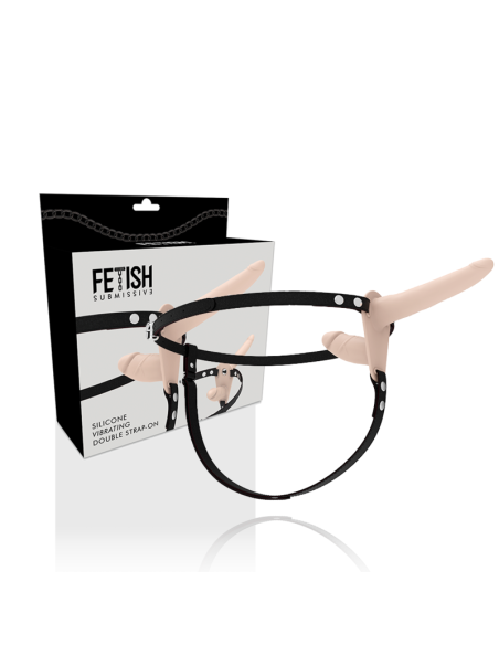 FETISH SUBMISSIVE HARNESS - DOBLE PENETRACIÓN VIBRADOR FLESH UP