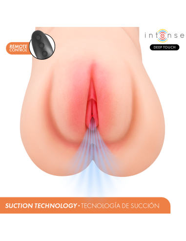 INTENSE DEEP TOUCH - KRISTA MASTURBADOR ANO Y VAGINA CON EFECTO SUCCION, VIBRACION Y VOZ CON CONTROL REMOTO 1.2KG