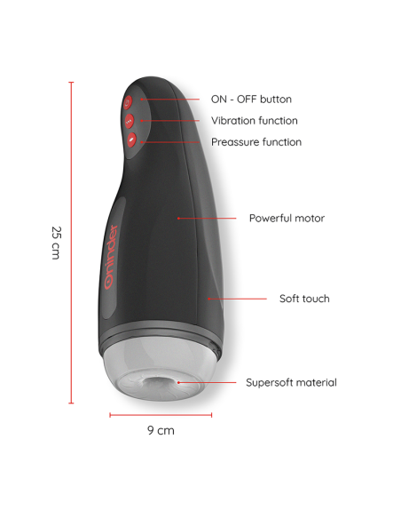 ONINDER - SEOUL MASTURBADOR MASCULINO DE COMPRESIÓN Y VIBRACIÓN - APP GRATUITA