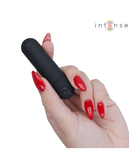 INTENSE - KAREN MINI BALA VIBRADORA 10 MODOS RECARGABLE NEGRO