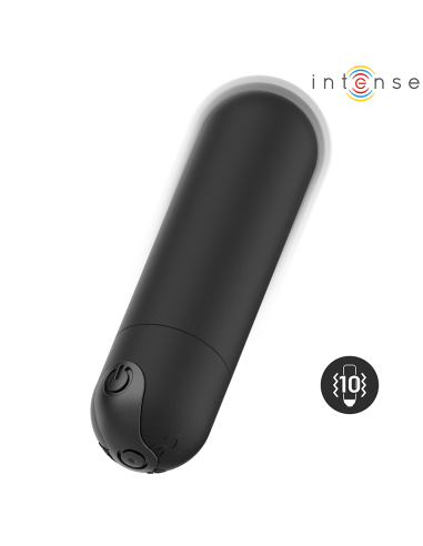 INTENSE - KAREN MINI BALA VIBRADORA 10 MODOS RECARGABLE NEGRO