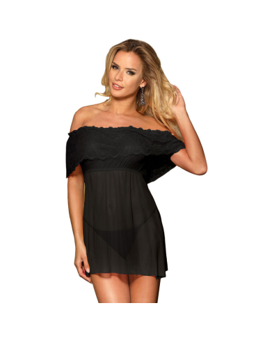 SUBBLIME - SET VESTIDO CORTO TANGA NEGRO S-M