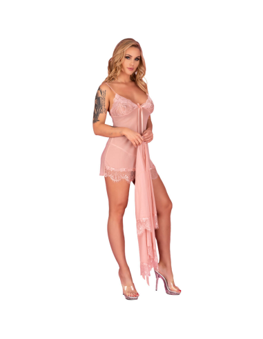 LIVCO CORSETTI FASHION - HYEONA 1710 BABYDOLL TANGA ROSA S