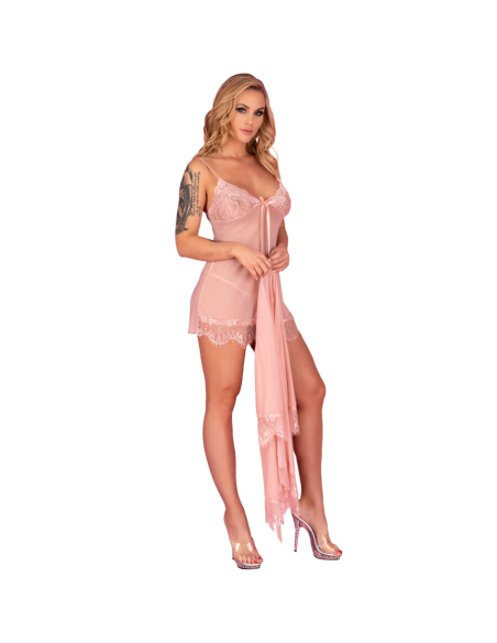 LIVCO CORSETTI FASHION - HYEONA 1710 BABYDOLL TANGA ROSA S