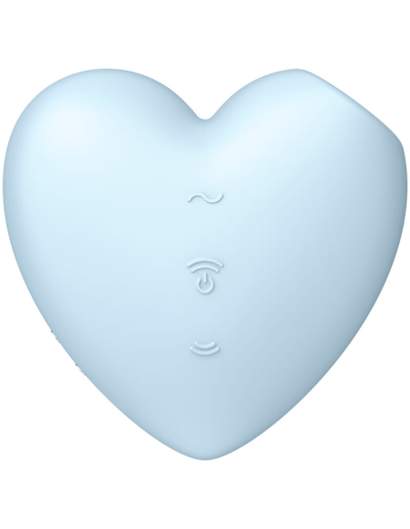 SATISFYER - CUTIE HEART ESTIMULADOR Y VIBRADOR AZUL