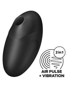 SATISFYER - VULVA LOVER 3 ESTIMULADOR Y VIBRADOR NEGRO