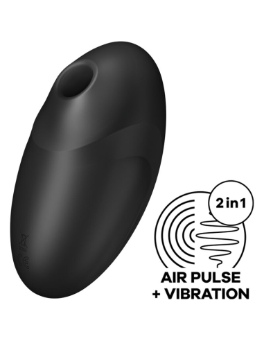 SATISFYER - VULVA LOVER 3 ESTIMULADOR Y VIBRADOR NEGRO