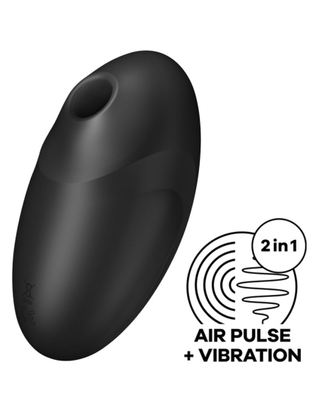 SATISFYER - VULVA LOVER 3 ESTIMULADOR Y VIBRADOR NEGRO